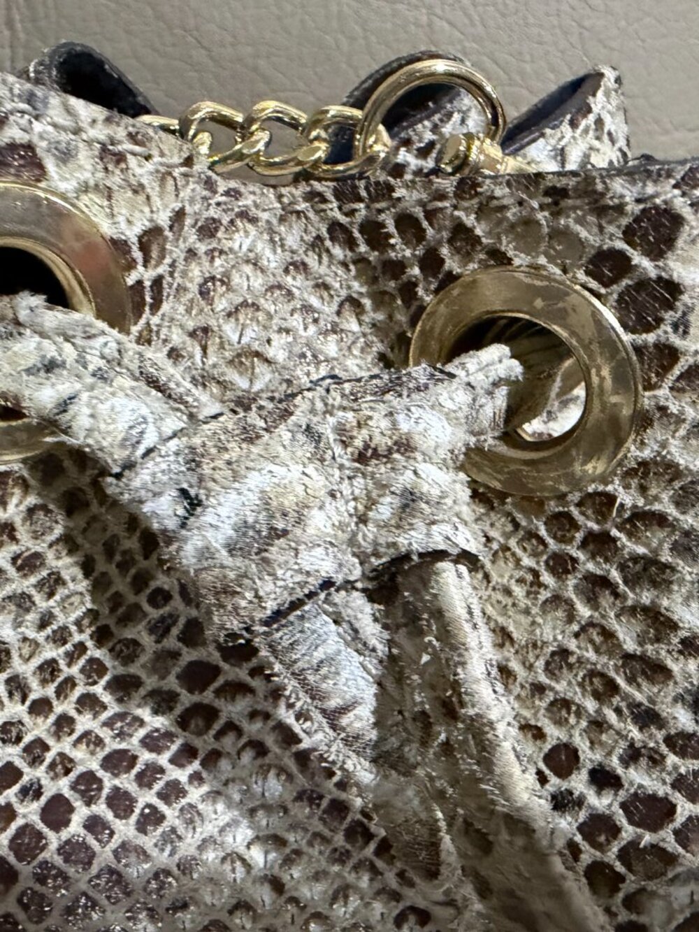 "House of Harlow 1960" Snakeskin Small Bucket Bag (Preowned) - Picture 8 of 8